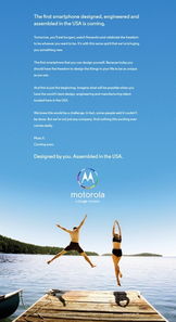 摩托罗拉发布moto x智能手机首则广告